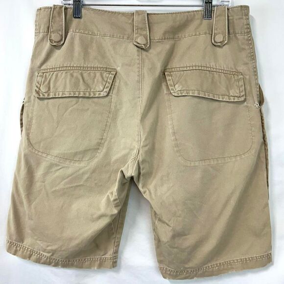 DIESEL Y2K 2000s Khaki Tan Distressed Baggy Cargo Shorts Pockets Men 32 Gorpcore - Picture 4 of 8